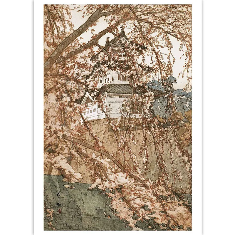 Художественная открытка: японская живопись и ветер ukiyo-e/пейзаж живопись креативная открытка на день рождения/Пейзаж Открытка