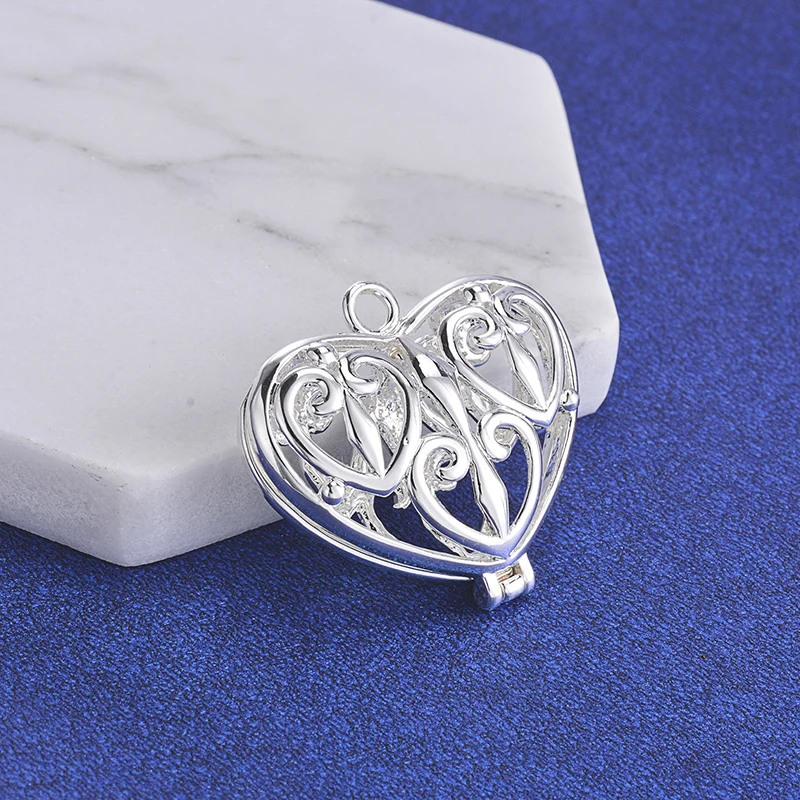 Медальон с распылителем эфирного масла серебристого цвета 34*31*12 мм 1 шт.|Подвески|