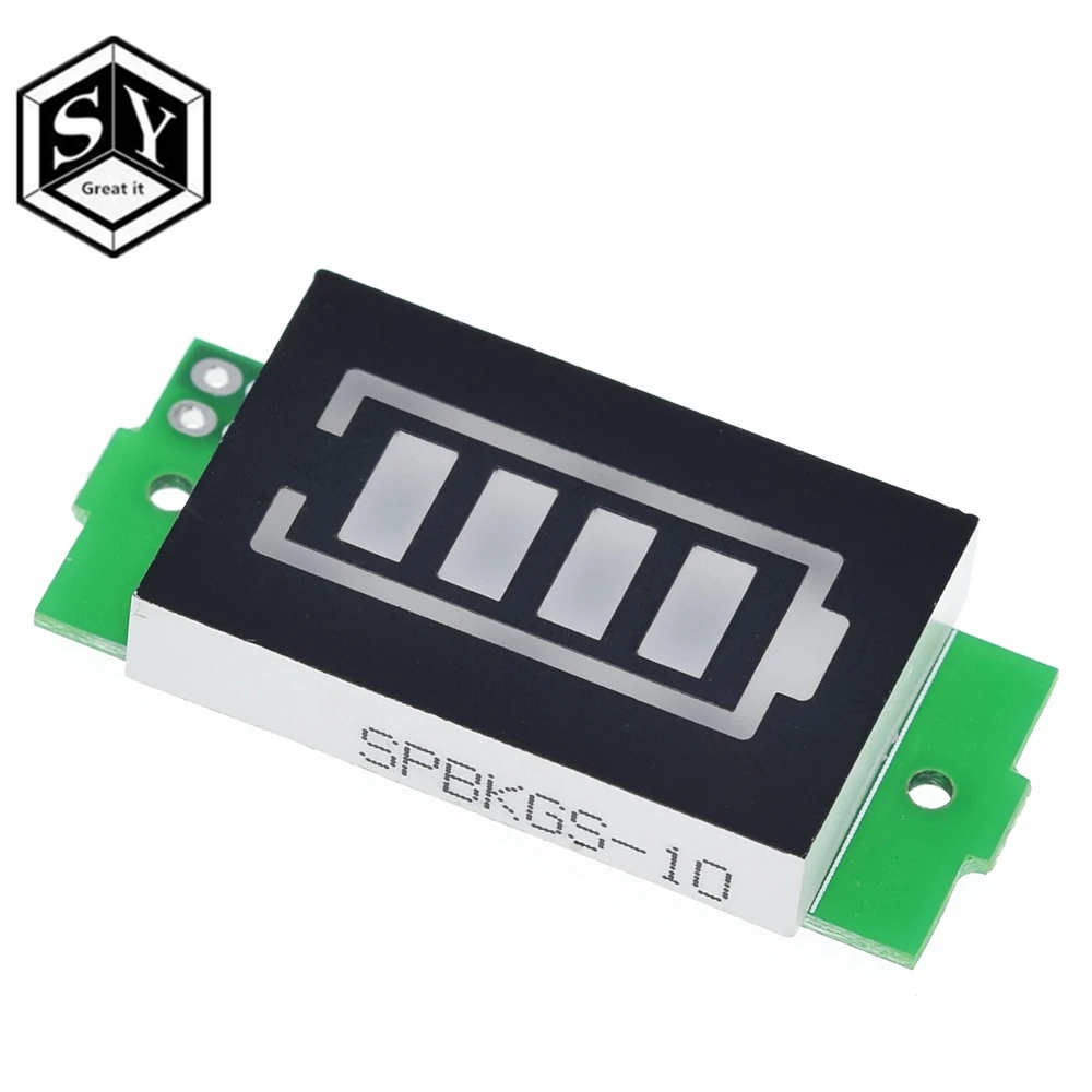 1S 3.7V blue 1S 2S 3S 4S одиночный индикатор емкости литиевой батареи 3,7 V синий дисплей тестер мощности литий-ионной батареи для электромобиля 4,2 V - Цвет: 1S 3.7V blue