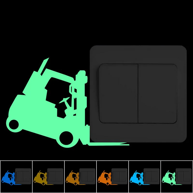 Забавная наклейка на вилочный погрузчик светящийся в темноте мультяшная