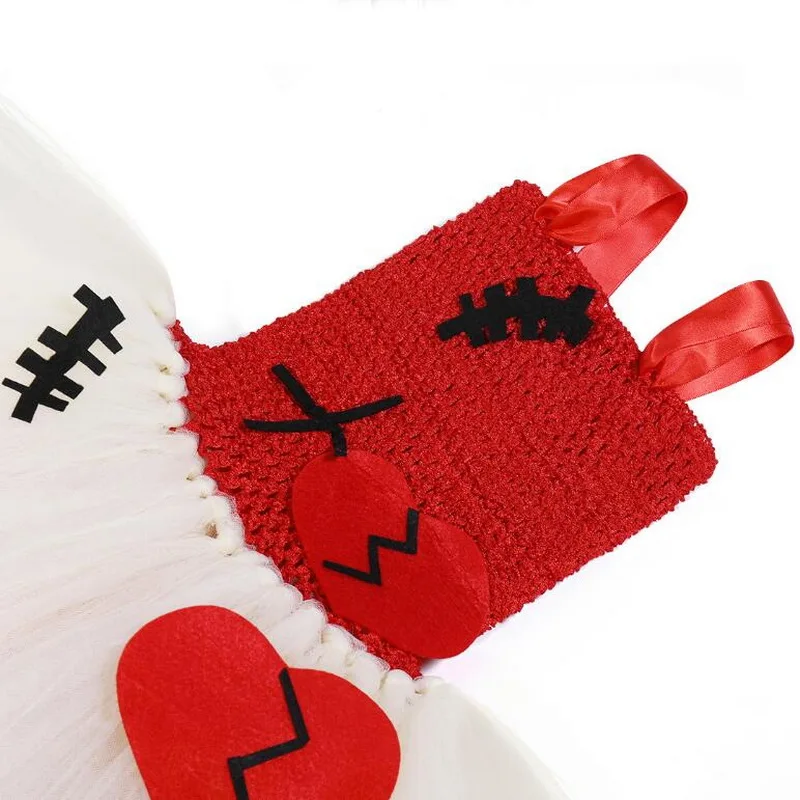 

New Kids Halloween Anime Cartoon Tutu Dress For Girls Birthday Party Handmade Children Party Clothing Knee-Length Dress 2-12T