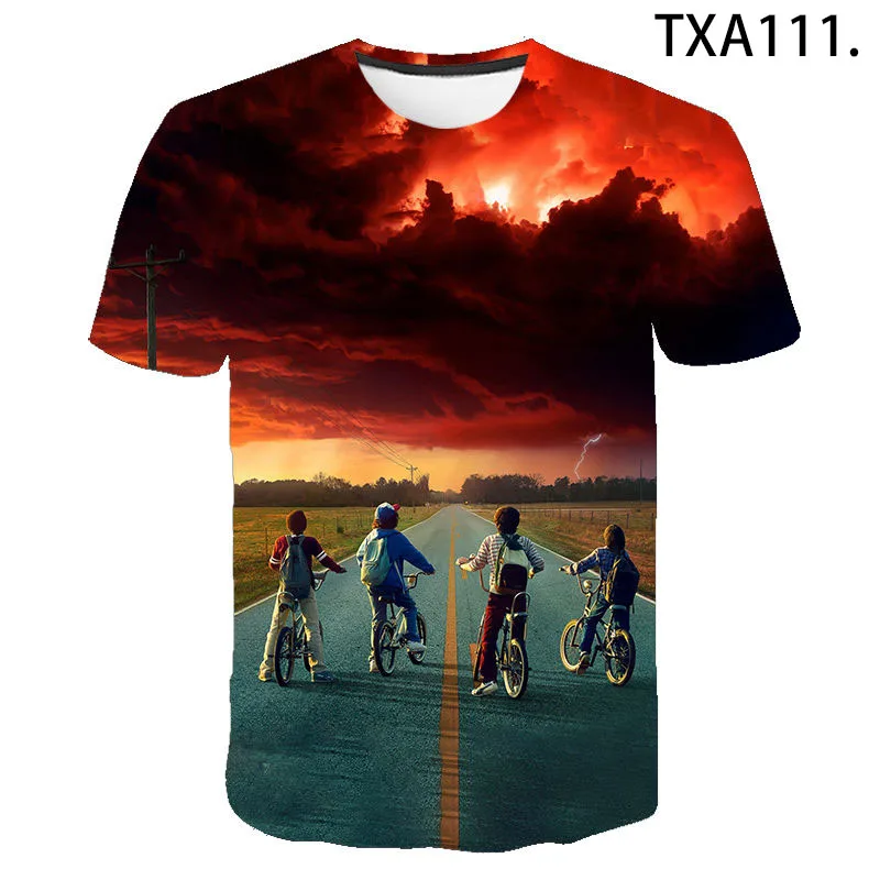 

Stranger Things 3D Printed Summer Short Sleeve T-shirt Casual Boy Girl Kids Fashion Streetwear Men Women Children Cool Tops Tee