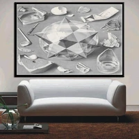 escher surreal geometric artwork modern abstract art painting silk canvas poster wall home decor