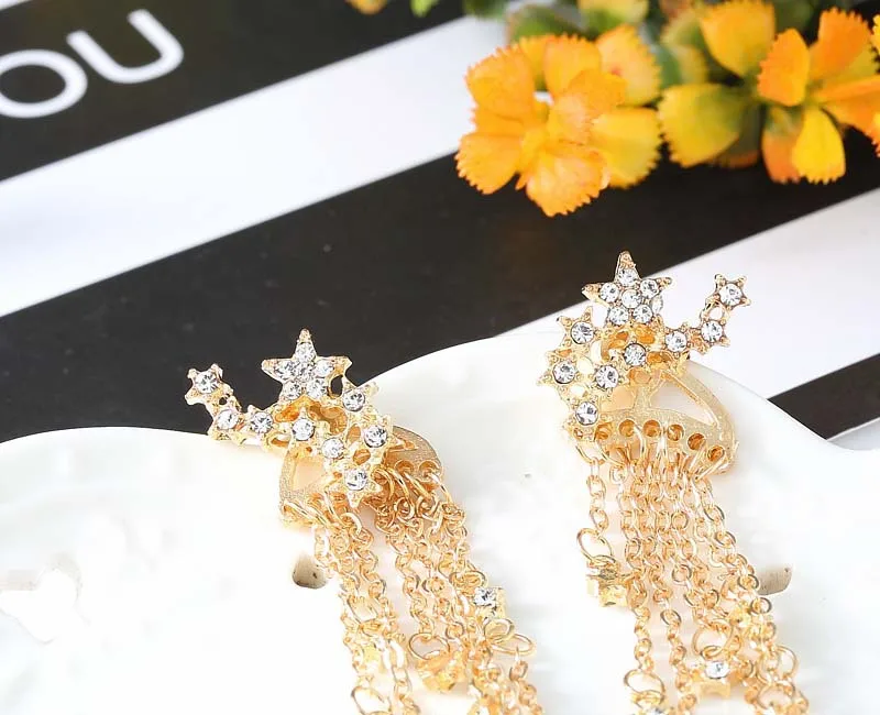 1 пара модные женские стильные золотые/звезда серебряного цвета обтекаемые