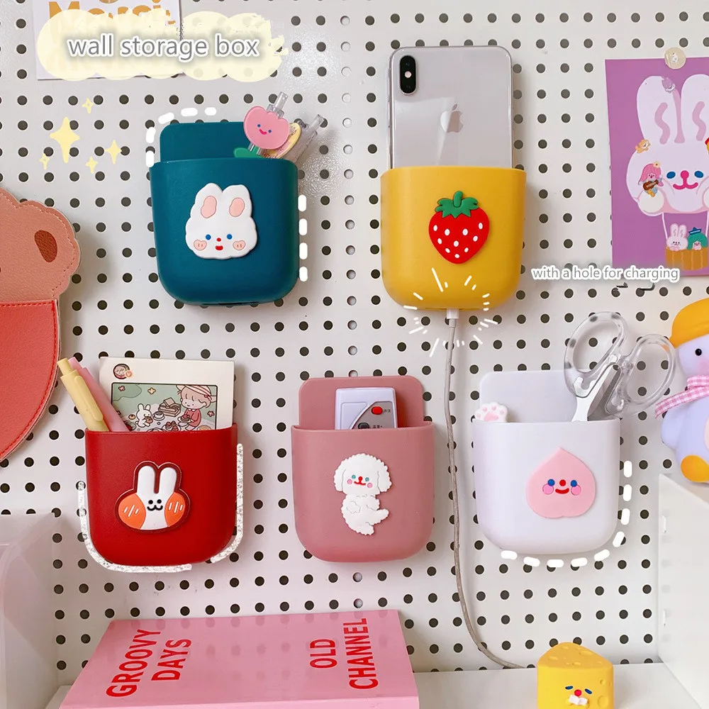 

MINKYS Новое поступление Kawaii настенный ящик для хранения ручка держатель для спальни уборной Органайзер милые канцелярские товары коробка дл...