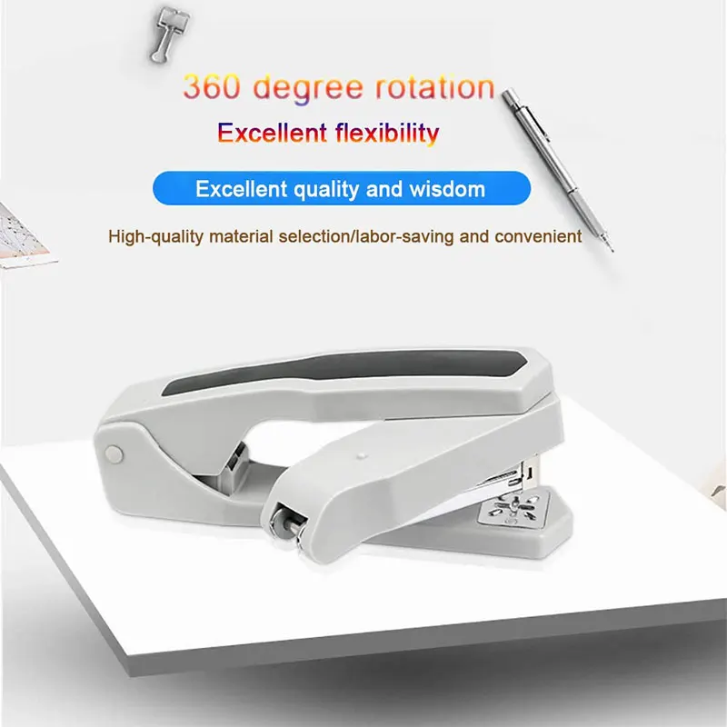 

HUISHENG Swivel Stapler, Medium-Stitch Staplers,Desktop Stapler with Stapler and Staples for Office School HS2005-30