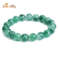 natural green jades quartz bracelets yoga stone crystal bracelets for men women elastic rope jewelry making needlework