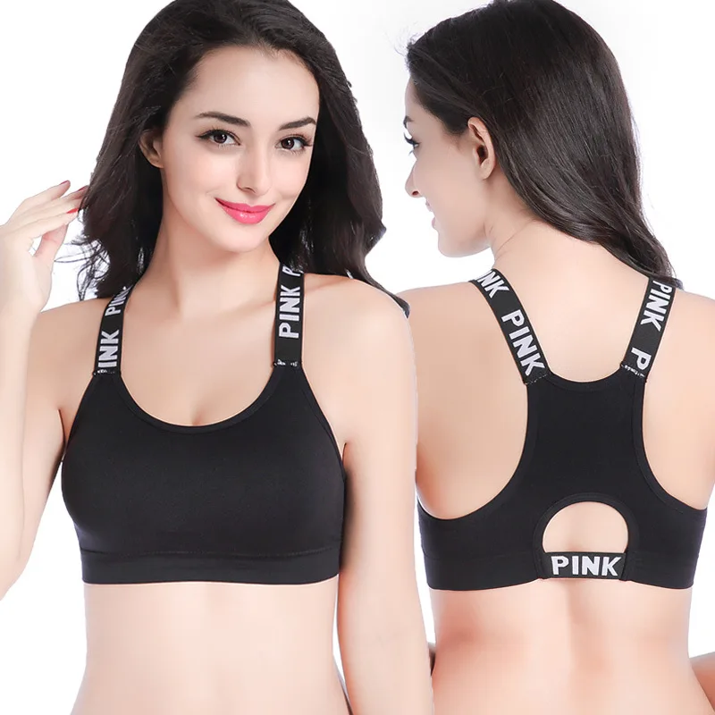 Женский Бюстгальтер бандо KingDeng розовое нижнее белье с вышитыми надписями и