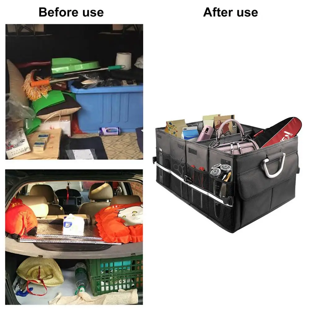 Складной органайзер для багажника автомобиля вместительный портативный