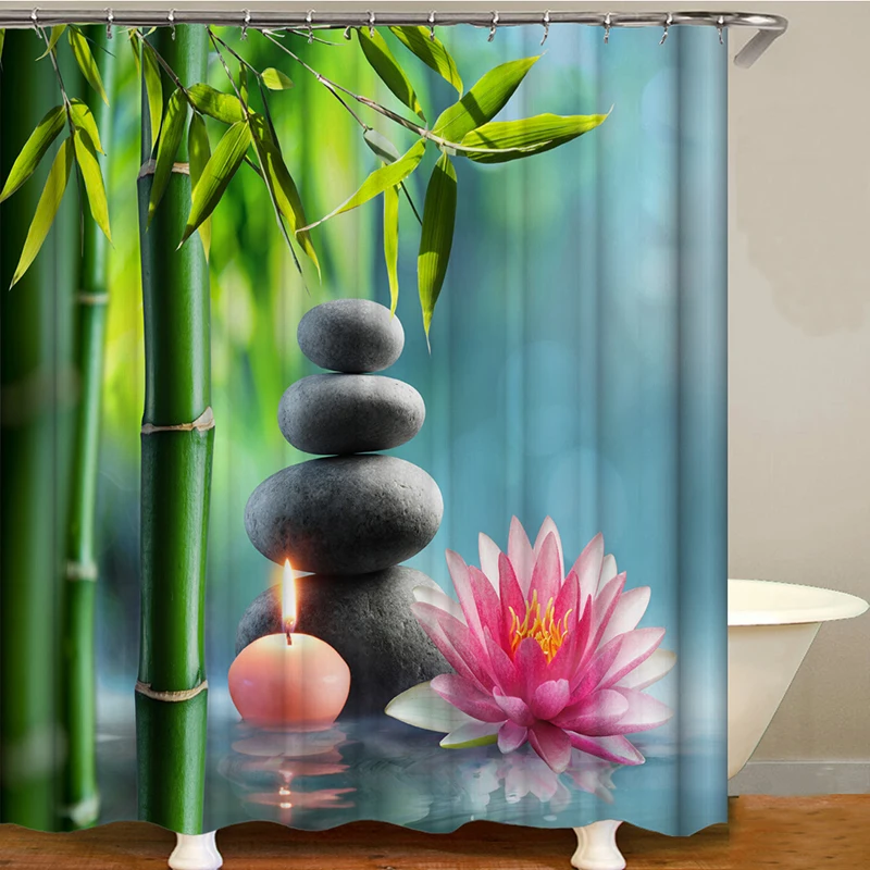 Водонепроницаемая бамбуковая занавеска для душа декоративный шторка ванны спа