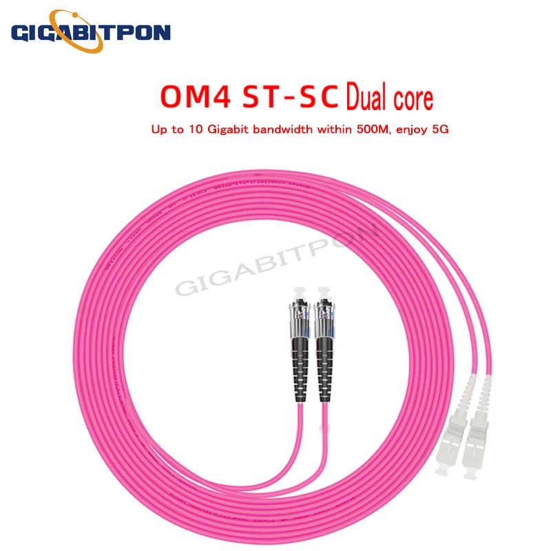 Optical fiber jumper STUPC TO SCUPC OM4 DX optical fiber jumper 2.0MM multi-mode optical fiber jumper fiber 10 / pack