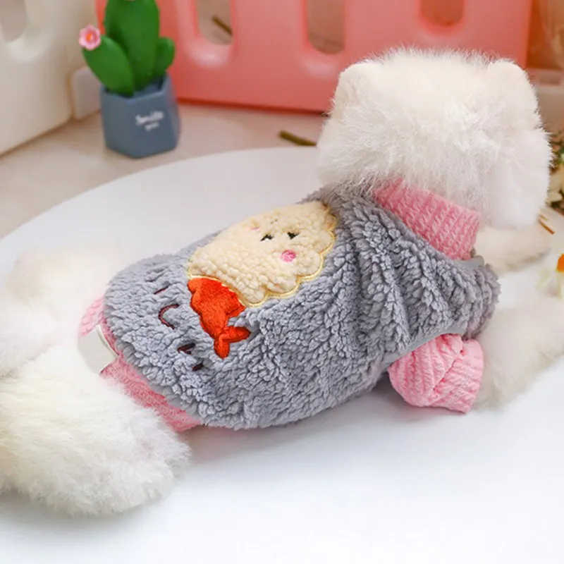 Осенне зимний теплый жилет с рисунком температуры для домашних животных милая