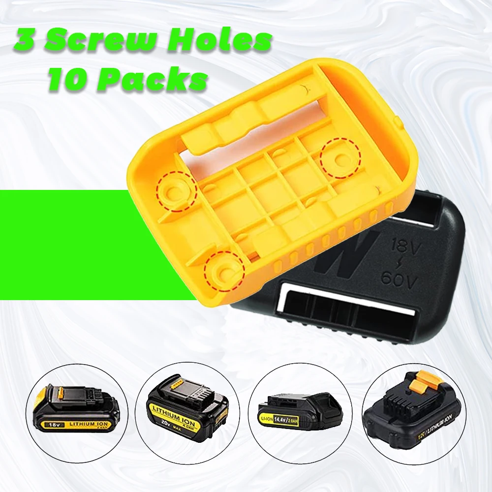 

10 шт., портативный держатель для аккумулятора Dewalt 18 в 20 в 60 в