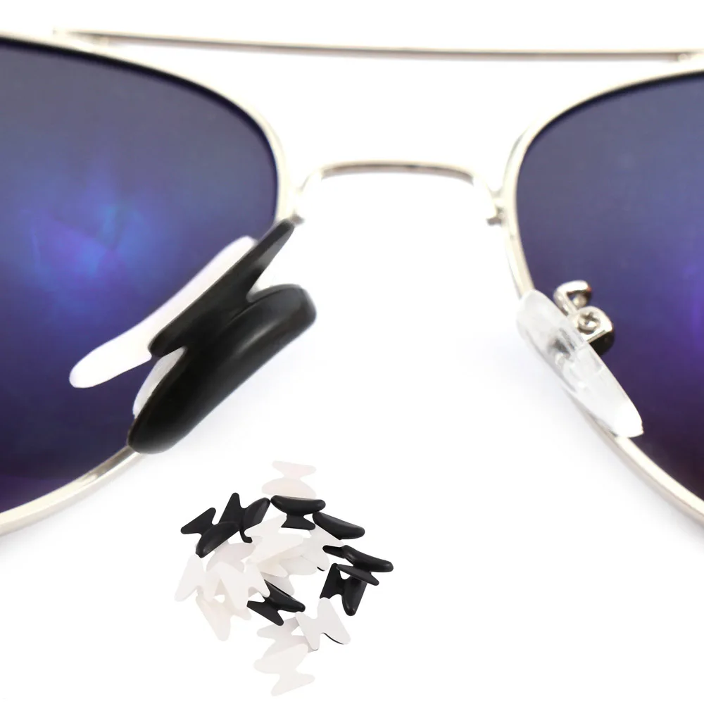 5 пар очков носовые упоры клейкие Силиконовые Нескользящие белые черные тонкие