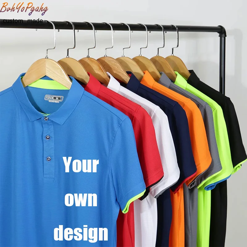 Рубашка поло с логотипом на заказ мужская и женская летняя рубашка коротким