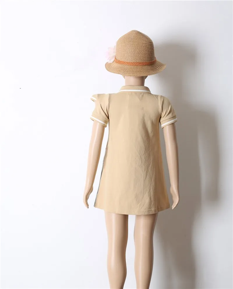 Платье для девочек Коллекция 2020 года Летнее однотонное платье с короткими