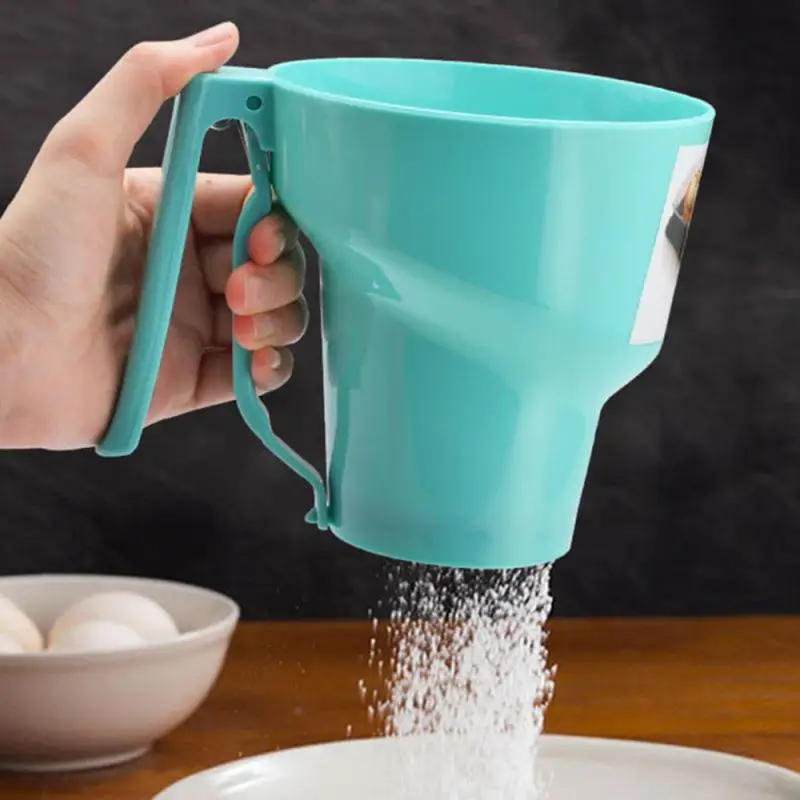 

Flour Sifter Sieve Strainer Pastry Tool Sieve Sifters Flour Sieve Cup Flour Powder Mesh Handheld Funnel Shaped