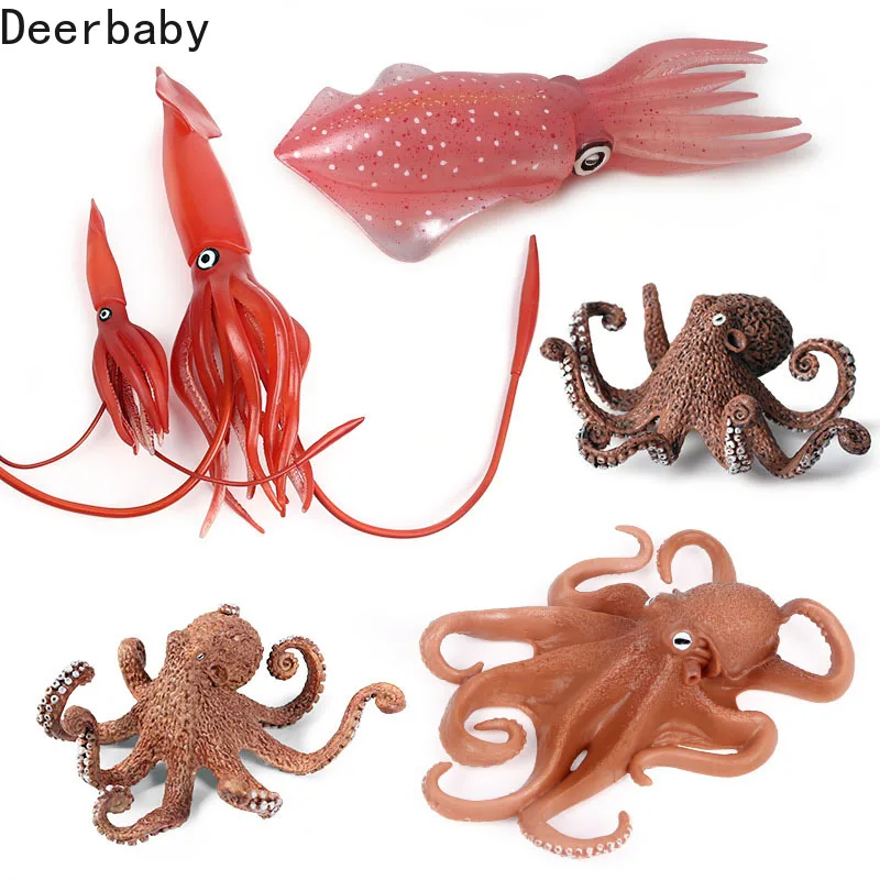 

Модель животного, детская игрушка, статическая игрушка, дикое морское существо на дне, кальмар, осьминог, украшение осьминог