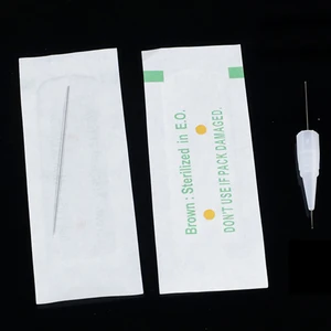 Иглы 1RL для тату-машинки, 100 шт., иглы для традиционного перманентного макияжа, иглы для микроблейдинга, бровей, губ, подводки для глаз, тату,иглы для тату,иголки для тату 1rl,иглы для татуажа