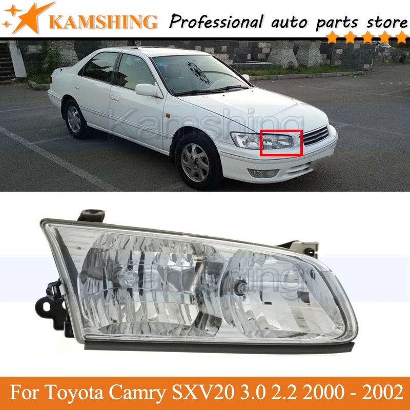 

Kamshing Front bumper head light lamp For Toyota Camry SXV20 3.0 2.2 2000 - 2002 head lamp light headlamp Front bumper headlight