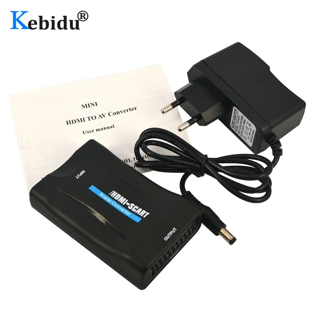 Конвертер 1080P SCART в HDMI совместимый преобразователь видео аудио адаптер сигнала с +