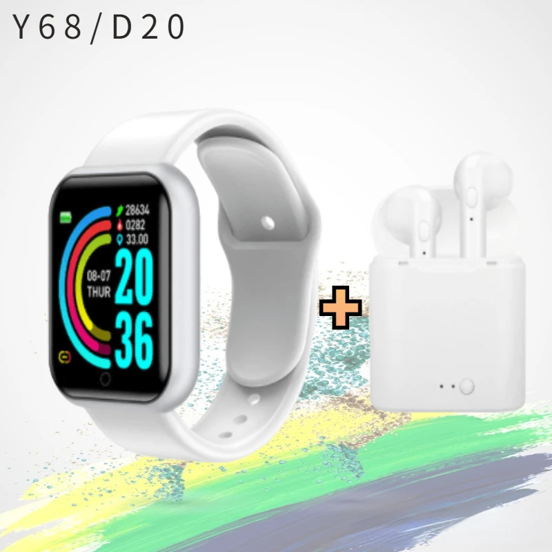 

Y68 Fashion Sport Smart Watch Women Men Ladies Wrist Watch For Andriod Ios apple watch band mi Relogio inteligente smart watch