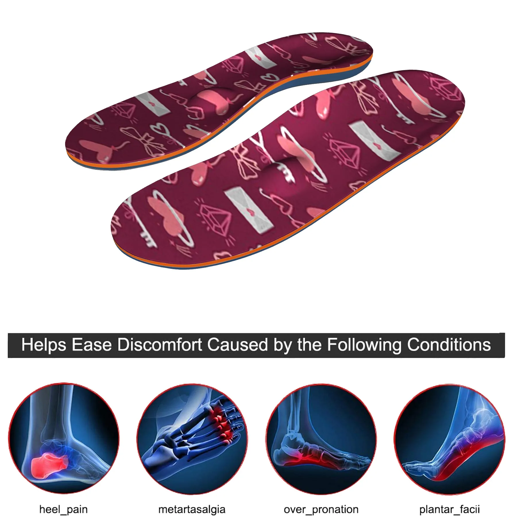 Plantar Fasciitis, Metatarsal Arch Support, Orthopedic Insoles, Sports Soles, Flat Foot Pain, Heel Spur Orthopedic Pads, All-mat