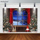 Фон Mehofond Счастливого Рождества Снежная Рождественская елка сандаклаус Декор фотография Фотостудия баннер фотозона