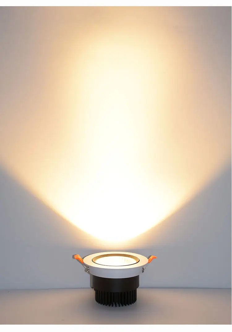 10pcs White Round Dimmable Led Downlight Light COB Ceiling Spot 7w 9w 12w 15W 20w Recessed Lights Lndoor Lighting | Освещение