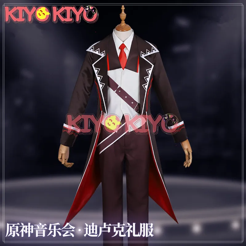 

KIYO-KIYO Diluc Cos Genshin Impact Diluc Ragnvindr Cosplay Costume Halloween Costumes