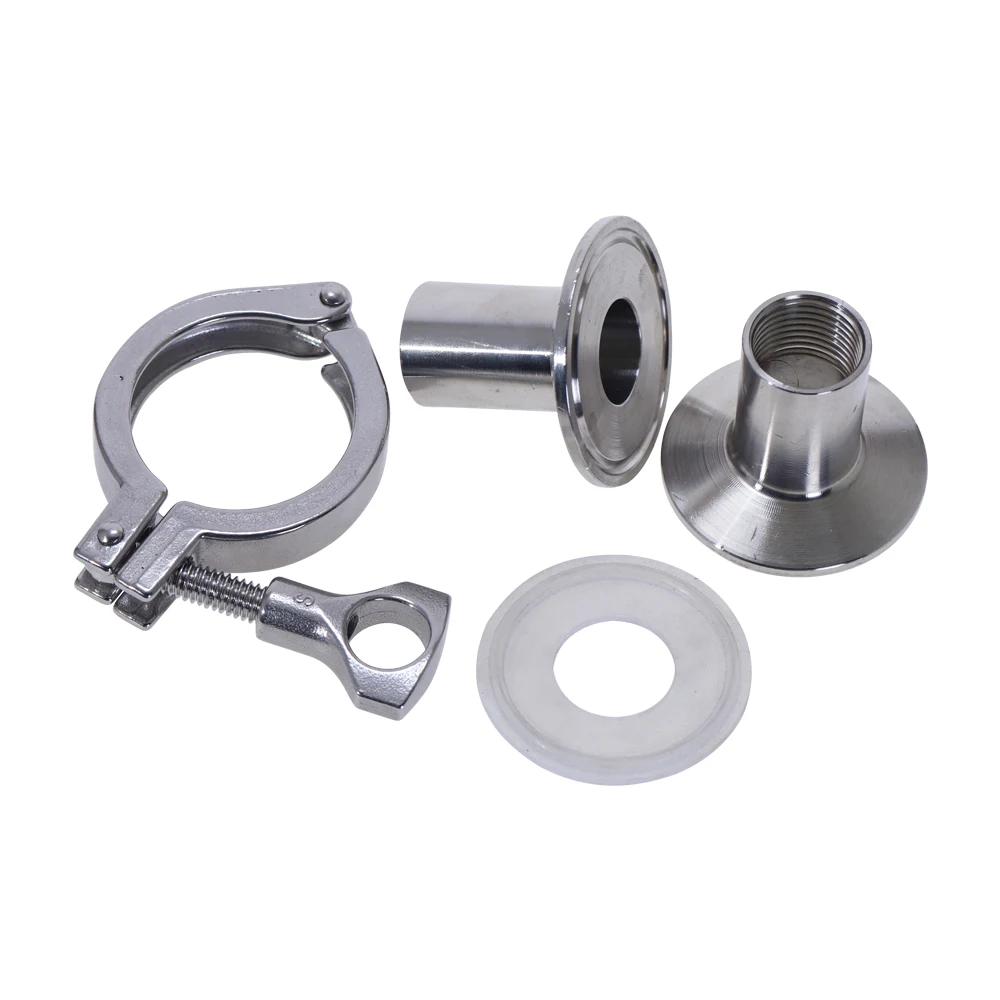 

Stainless Steel SS304 DN15-DN50 Female Threaded Adapters Sanitary Ferrule Pipe Fittings Tri-Clamp for Heater