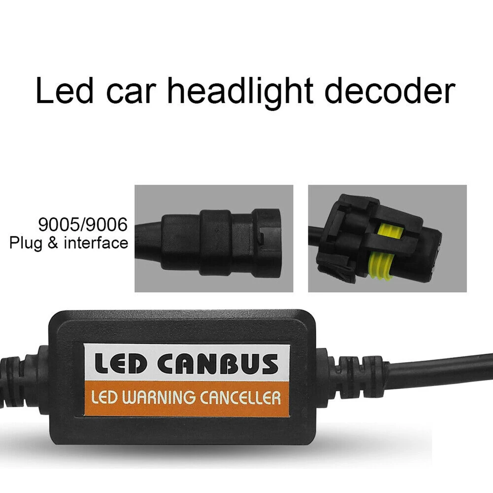 

2pcs Headlight Decoder H11 LED Anti-Flicker Resistor Canceller DC 9-36V