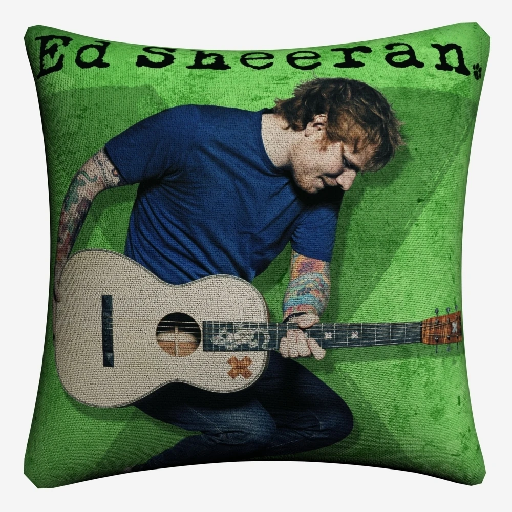 Декоративный чехол для дивана Ed Sheeran с изображением известной певицы 45x45 см
