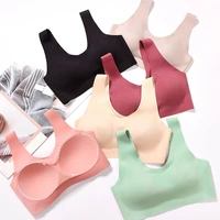 sofbeaufory light air inner cup underwear integrated bra one piece seamless bra black technology non sense vest women