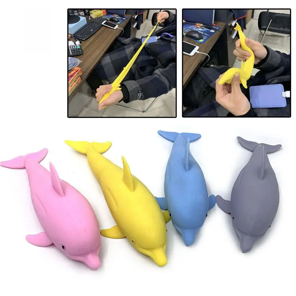 

Dolphin Toys Hotsale Kawaii Small Animal Pinch Squeaky Colorful Gift Ball Decompression Vent Random Children's Creative TPR G0Y8