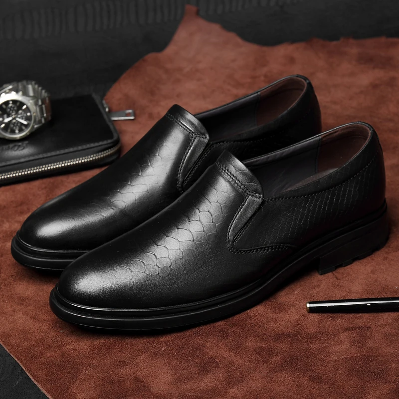 

Мужские повседневные туфли, дышащая кожаная обувь на плоской подошве, Лидер продаж