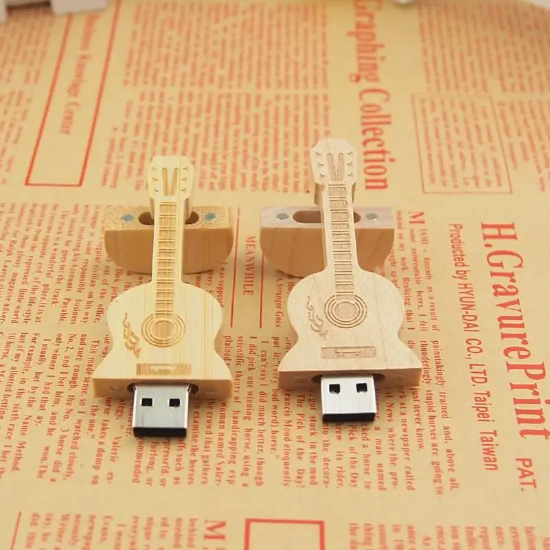 Новая горячая распродажа деревянный Гитары карту флэш памяти с интерфейсом usb
