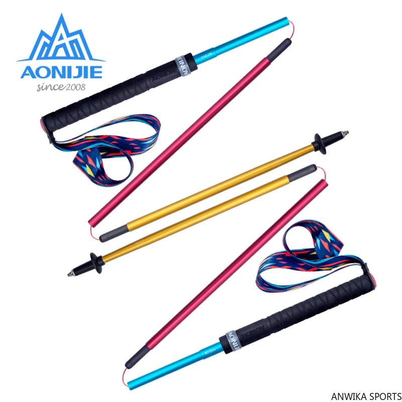 

2 шт. AONIJIE E4201 легкий складной быстросъемный Треккинговый полюс, походный полюс, тропа для бега, тропа из углеродного волокна