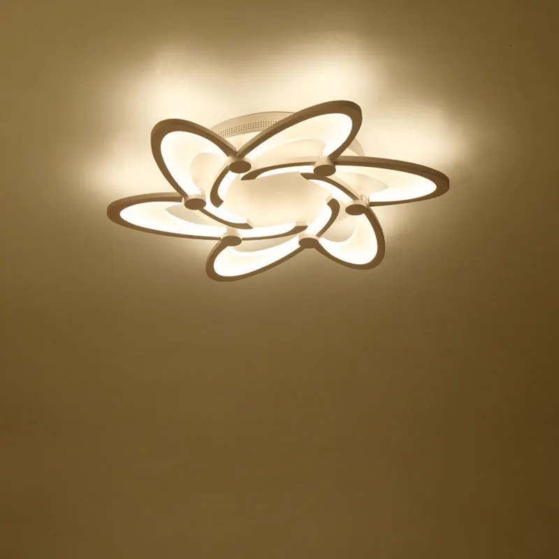 Современная светодиодная люстра с дистанционным управлением белая акриловая