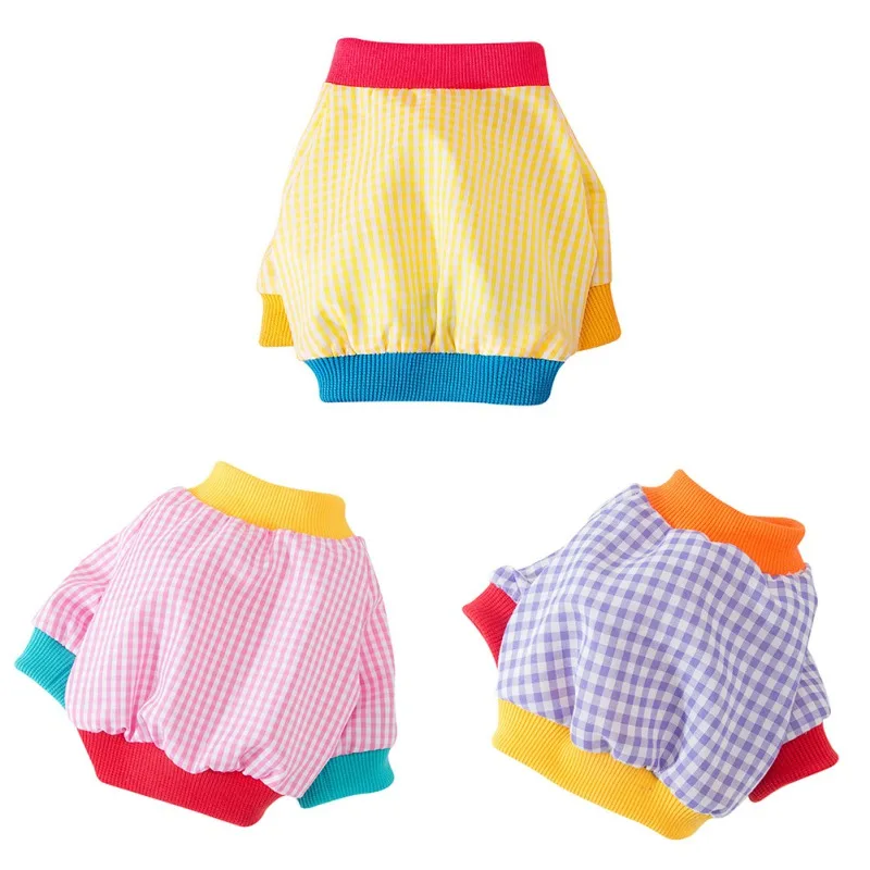 

New XS-XX Summer DogPlaid Clothe Patch-work Clothing for Dog Cat T Shirt Puppy Kitten Cotume Cute Spring Pet Apparel Product