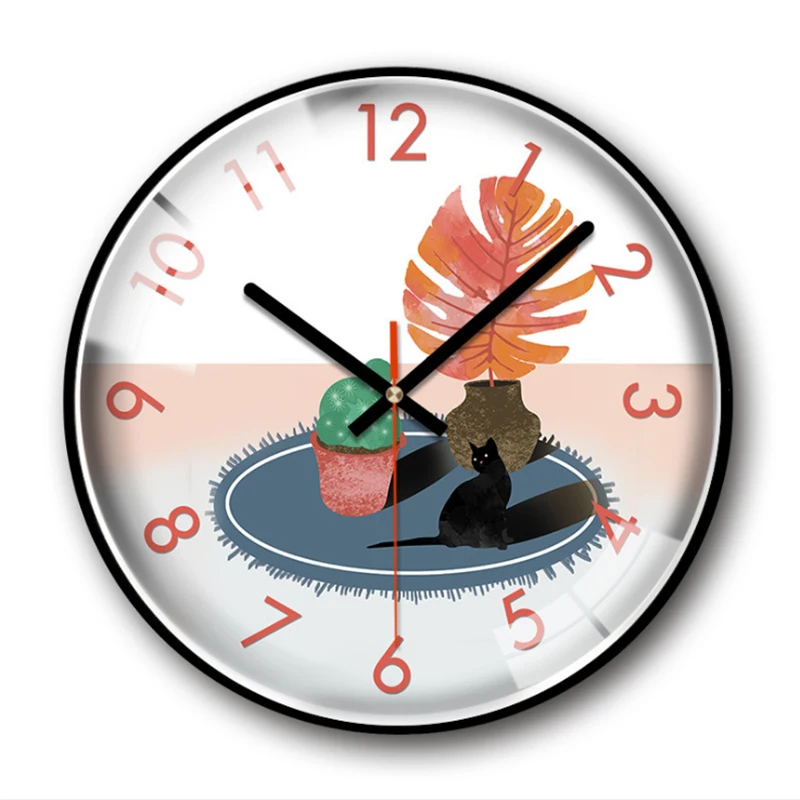 Милые дизайнерские металлические настенные часы в скандинавском стиле