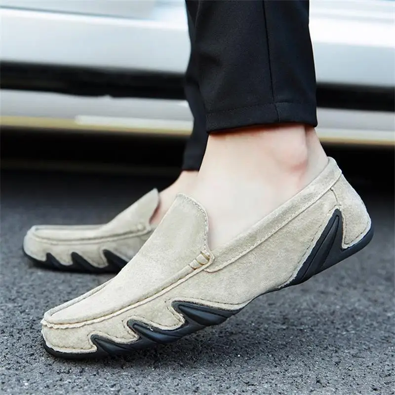 

Men Shoes Fashion Trend High-end Solid Color Imitation Suede Soft Rubber Heel Toe Cap Wear Comfortable Peasy Loafer 3KC227