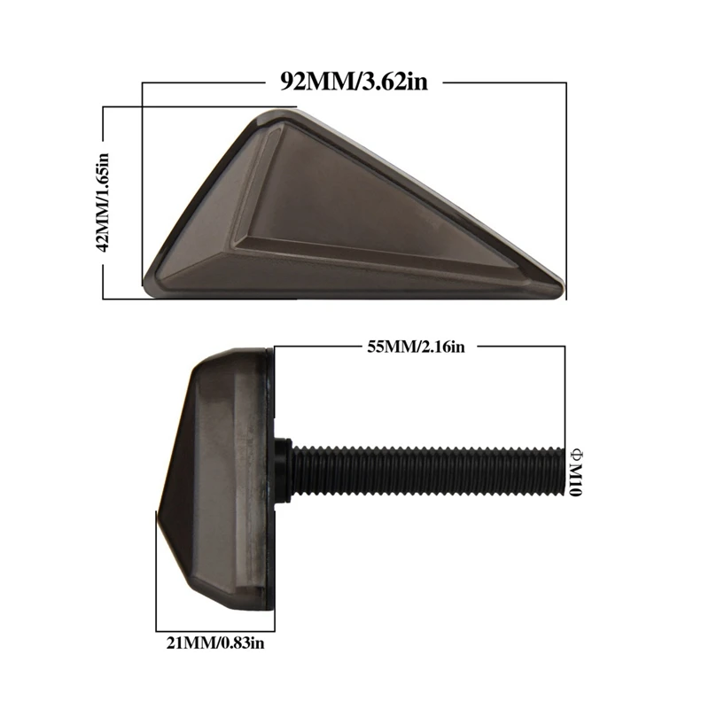 

2PCS Motorcycle Turn Signal L-Shaped Light-Guided LED Lamp 12V Embedded Installation Triangular Universal Moto LED