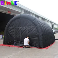 high quality 4x4x3m black inflatable tunnel tent small event stage cover with good price for sale
