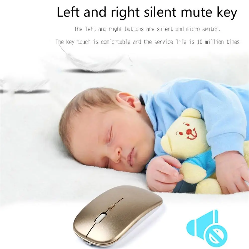 Беспроводная мышь оптическая USB игровая мини-мышь 2 4 ГГц бесшумная