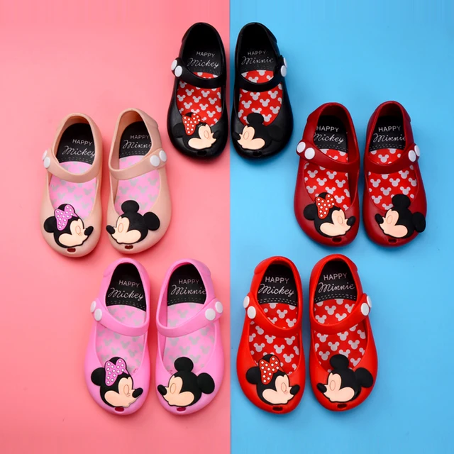 Children Kid Cartoon Mickey Minnie Mouse Cat Sandals Jelly Shoes Baby Girls Boys