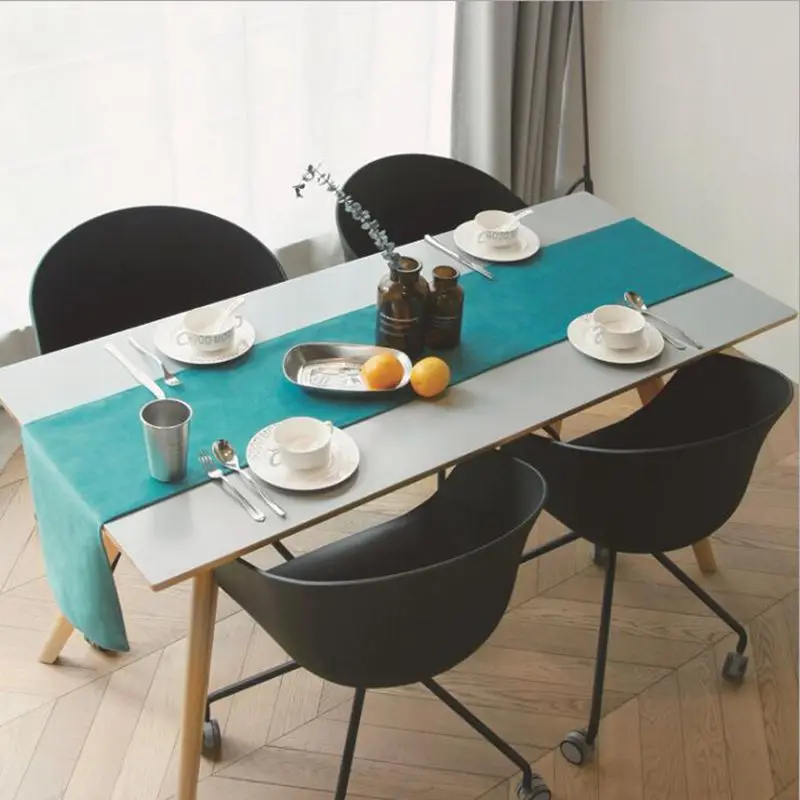

8 colors velvet table runner modern black green runners for wedding party decoration luxury festival look tablecloth