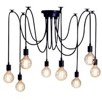 nordic spider industrial pendant lamp e27 hanging pendant lights edison bulb for bedroom office home restaurant art deco lamp