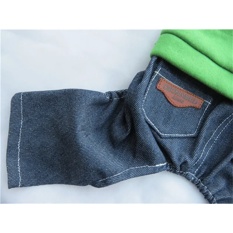 PipiFren маленькие собаки одежда комбинезоны для девочек Комбинезон Джинсы на зиму с