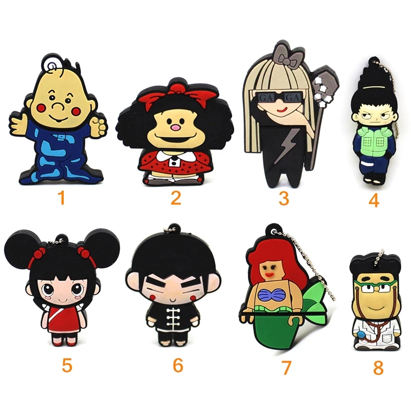 

The new Cartoon Mafalda Doctor 128MB pen drive 32GB 64GB USB flash drive 4gb 8gb 16gb mermaid/Lady GaGa Pendrive Memory Stick